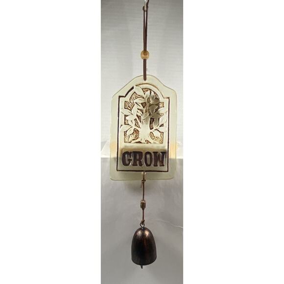 Tree of Life Grow Glass & Brushed Copper Wind Chime Whimsical Boho Suncatcher - Picture 1 of 12